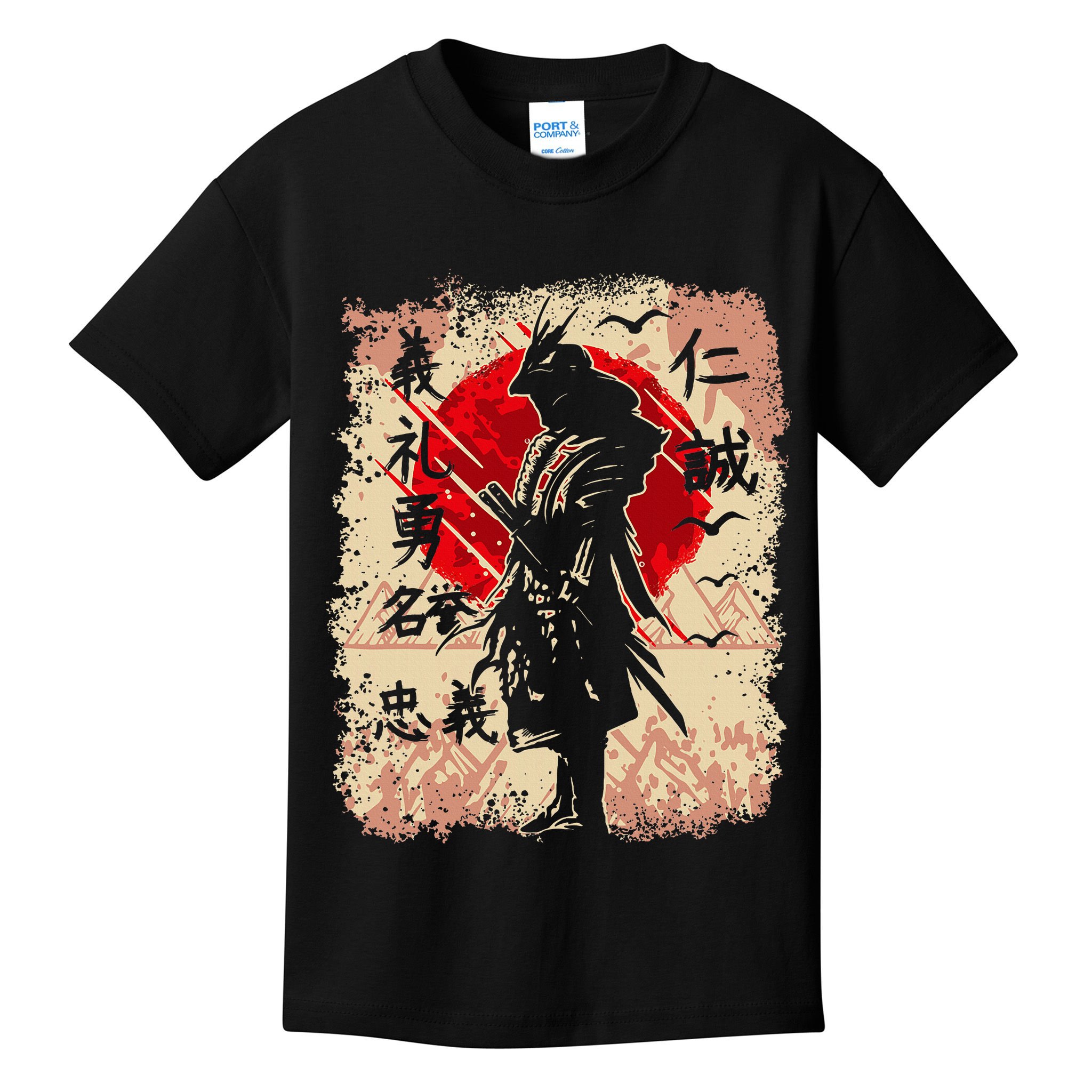 Samurai Japanese Warrior & Bushido Code Swordsman Kids T-Shirt