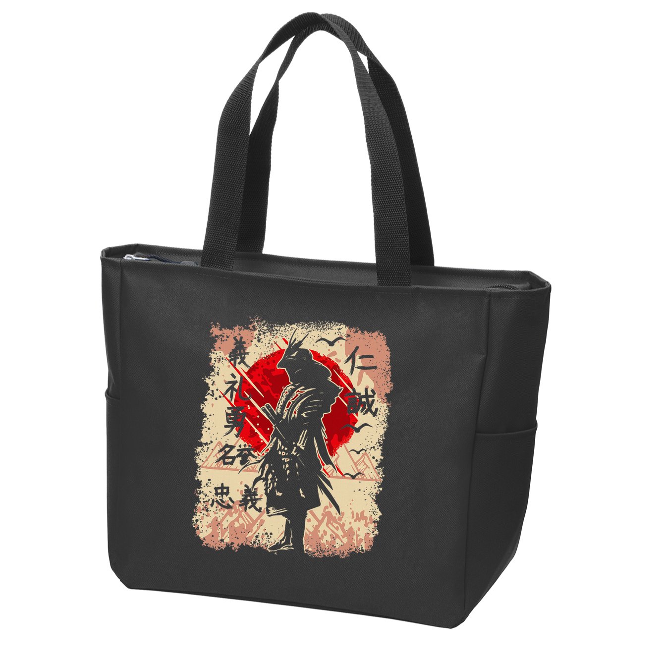 Samurai Japanese Warrior & Bushido Code Swordsman Zip Tote Bag
