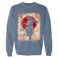 Samurai Japanese Warrior & Bushido Code Swordsman Garment-Dyed Sweatshirt