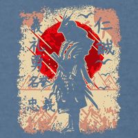 Samurai Japanese Warrior & Bushido Code Swordsman Garment-Dyed Sweatshirt