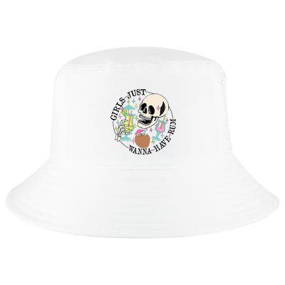 Skeleton Just Wanna Have Rum Summer Beach Party Cool Comfort Performance Bucket Hat