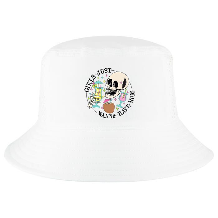 Skeleton Just Wanna Have Rum Summer Beach Party Cool Comfort Performance Bucket Hat