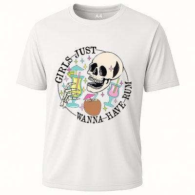 Skeleton Just Wanna Have Rum Summer Beach Party Performance Shirt