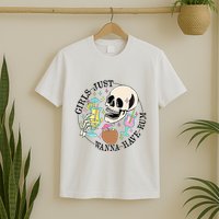 Skeleton Just Wanna Have Rum Summer Beach Party T-Shirt