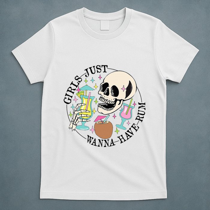 Skeleton Just Wanna Have Rum Summer Beach Party T-Shirt