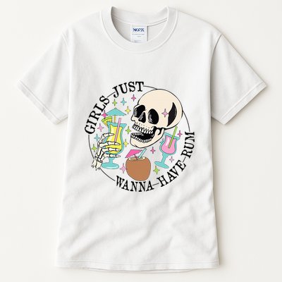 Skeleton Just Wanna Have Rum Summer Beach Party Tall T-Shirt