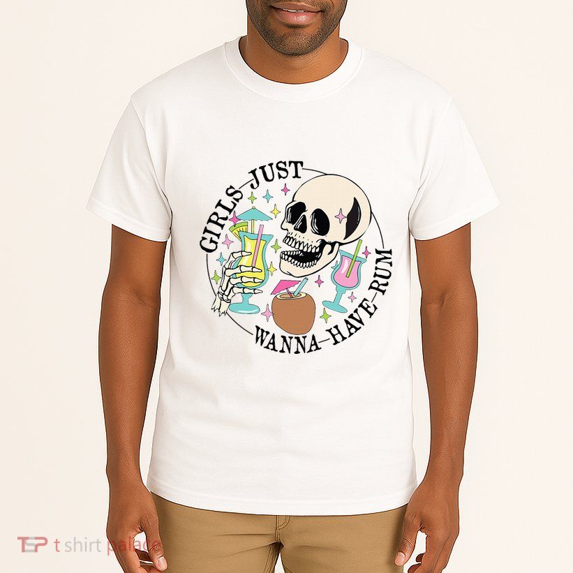 Skeleton Just Wanna Have Rum Summer Beach Party Tall T-Shirt
