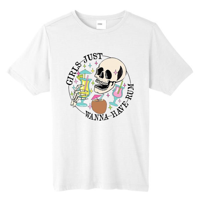 Skeleton Just Wanna Have Rum Summer Beach Party Tall Fusion ChromaSoft Performance T-Shirt