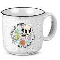 Skeleton Just Wanna Have Rum Summer Beach Party 15oz Campfire Ceramic Mug