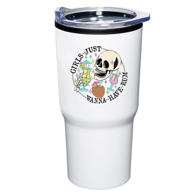 Skeleton Just Wanna Have Rum Summer Beach Party Tumbler
