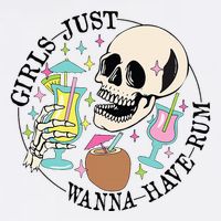 Skeleton Just Wanna Have Rum Summer Beach Party Youth Performance Sprint T-Shirt