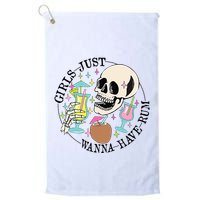Skeleton Just Wanna Have Rum Summer Beach Party Golf Towel