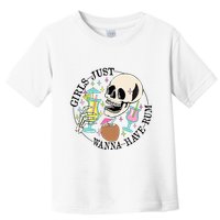 Skeleton Just Wanna Have Rum Summer Beach Party Toddler T-Shirt