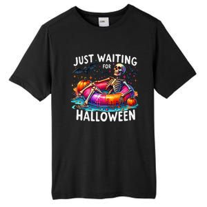 Skeleton Just Waiting For Halloween Tall Fusion ChromaSoft Performance T-Shirt