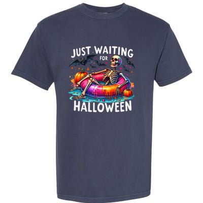 Skeleton Just Waiting For Halloween Garment-Dyed Heavyweight T-Shirt