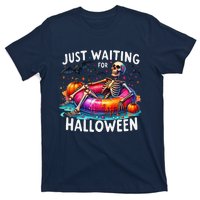 Skeleton Just Waiting For Halloween T-Shirt