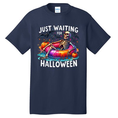 Skeleton Just Waiting For Halloween Tall T-Shirt