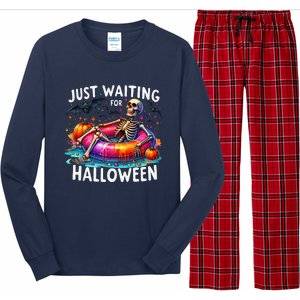 Skeleton Just Waiting For Halloween Long Sleeve Pajama Set