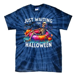 Skeleton Just Waiting For Halloween Tie-Dye T-Shirt