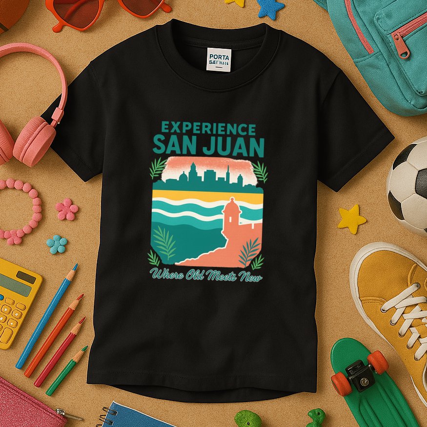 San Juan Where Old Meets New Kids T-Shirt