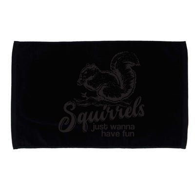 Squirrels Just Wanna Have Fun, Novelty Microfiber Hand Towel