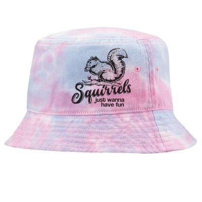 Squirrels Just Wanna Have Fun, Novelty Tie-Dyed Bucket Hat