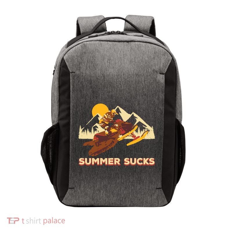 Snowmobile Jetski Xmas Summer Sucks Fun Saying Wintersport Great Gift Vector Backpack