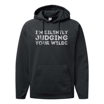 Silently Judging Your Welds Metal Worker Welding & Welder Performance Fleece Hoodie