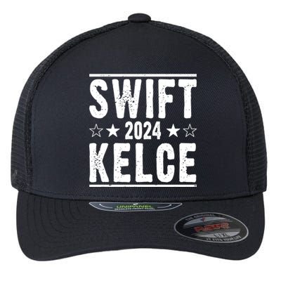 Swift Kelce 2024 Election Funny Flexfit Unipanel Trucker Cap