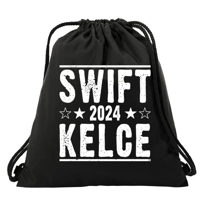 Swift Kelce 2024 Election Funny Drawstring Bag