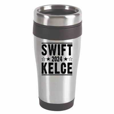 Swift Kelce 2024 Election Funny 16oz Travel Tumbler