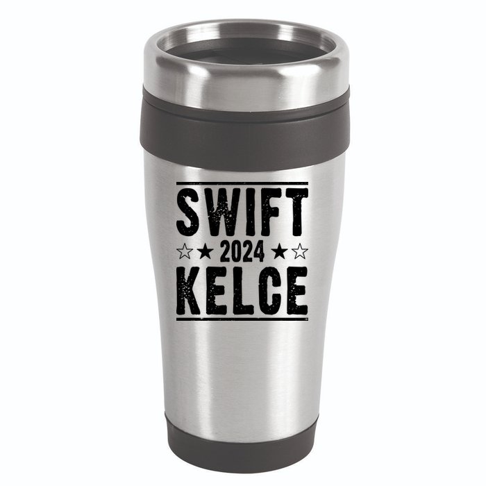 Swift Kelce 2024 Election Funny 16oz Travel Tumbler