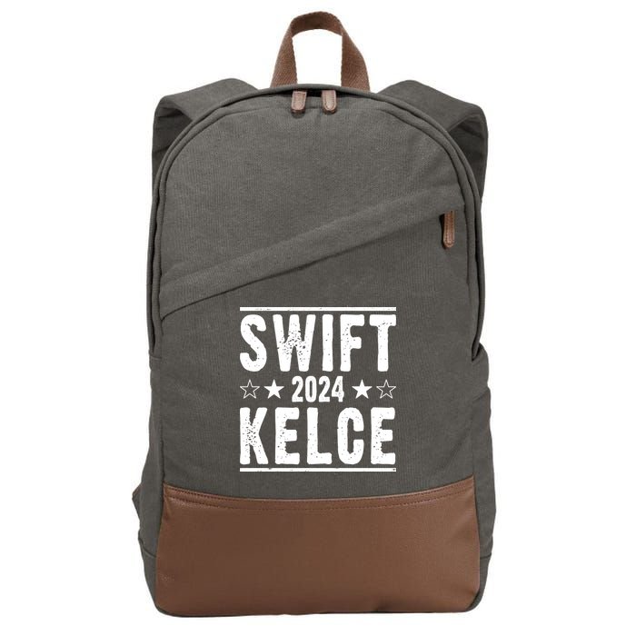Swift Kelce 2024 Election Funny Cotton Canvas Backpack