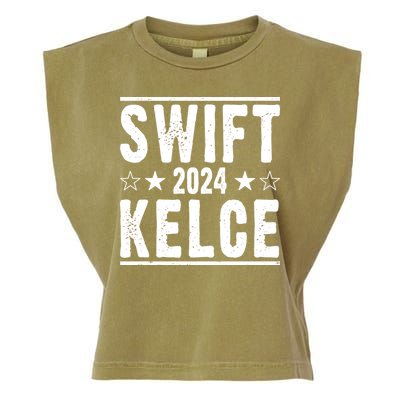 Swift Kelce 2024 Election Funny Garment-Dyed Women's Muscle Tee