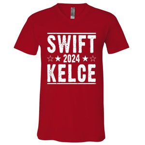 Swift Kelce 2024 Election Funny V-Neck T-Shirt