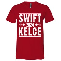Swift Kelce 2024 Election Funny V-Neck T-Shirt