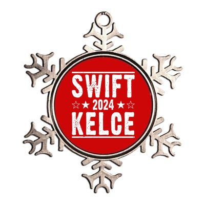 Swift Kelce 2024 Election Funny Metallic Star Ornament