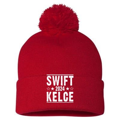 Swift Kelce 2024 Election Funny Pom Pom 12in Knit Beanie