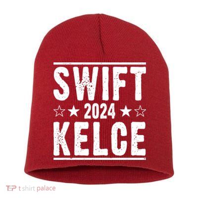 Swift Kelce 2024 Election Funny Short Acrylic Beanie