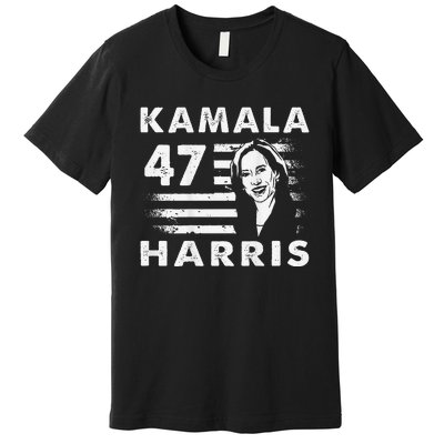 Support Kamala 47th President Vote Harris Premium T-Shirt