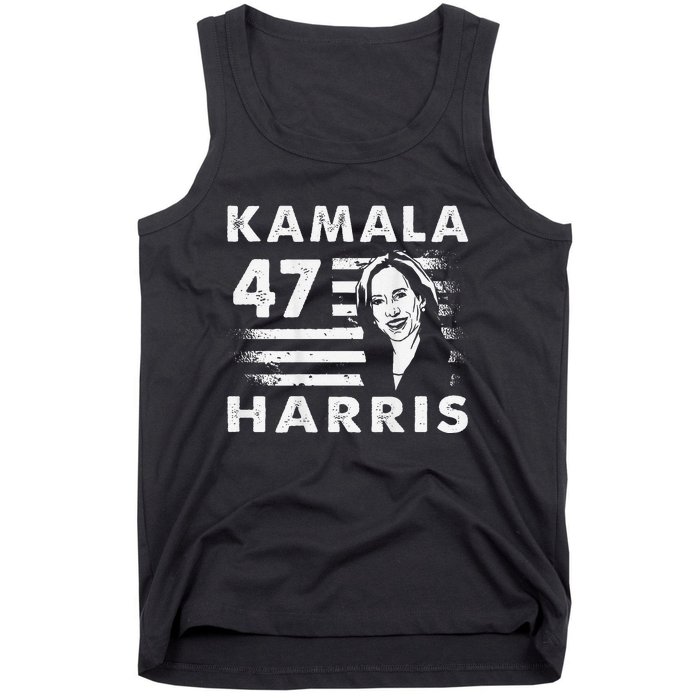 Support Kamala 47th President Vote Harris Tank Top