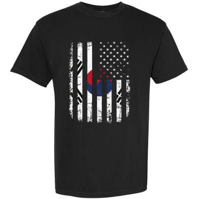 South Korean American Flag South Korea America Pride Garment-Dyed Heavyweight T-Shirt