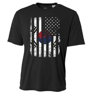 South Korean American Flag South Korea America Pride Cooling Performance Crew T-Shirt