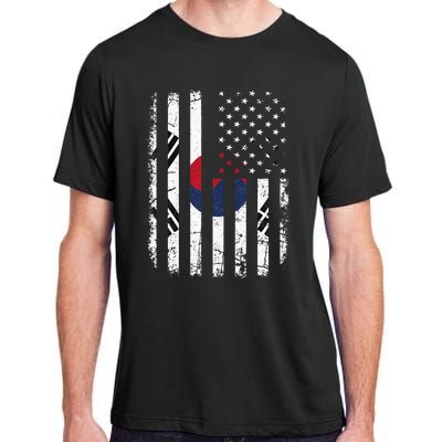 South Korean American Flag South Korea America Pride Adult ChromaSoft Performance T-Shirt