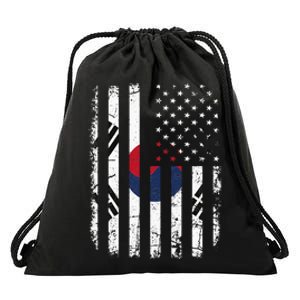 South Korean American Flag South Korea America Pride Drawstring Bag