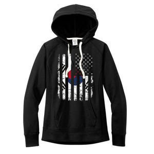 South Korean American Flag South Korea America Pride Women's Fleece Hoodie