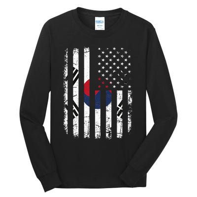 South Korean American Flag South Korea America Pride Tall Long Sleeve T-Shirt