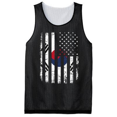 South Korean American Flag South Korea America Pride Mesh Reversible Basketball Jersey Tank