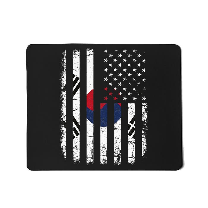 South Korean American Flag South Korea America Pride Mousepad