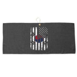 South Korean American Flag South Korea America Pride Large Microfiber Waffle Golf Towel